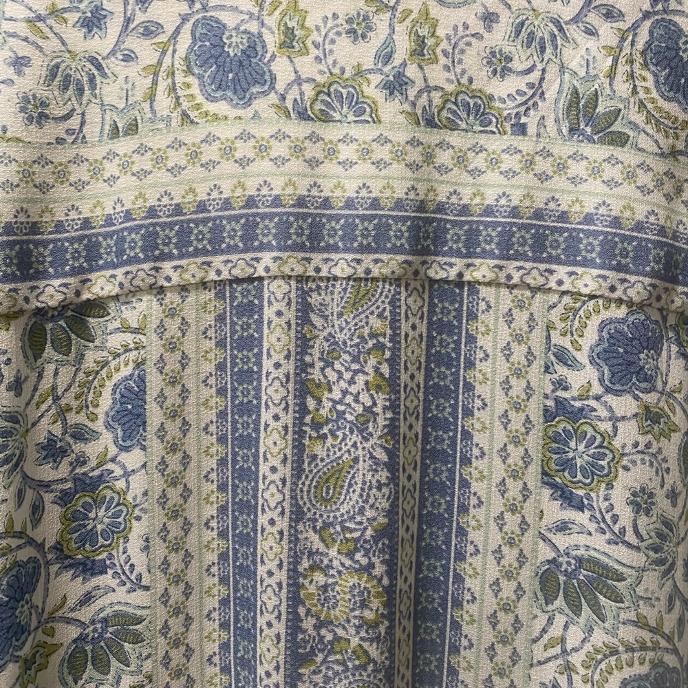 Cynthia Rowley Blue and White Floral Blouse - Picture 6 of 6